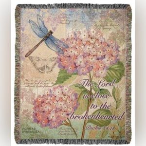 NWOT Susan Winget Tapestry “The Lord is close to the broken-hearted-Psalm 34:18”